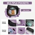 thumbnail image 5 of DAKIMOE Travel Duffle Bag for Women Large Weekender Bags Carry on Gym Duffel Bag with Wet Pocket/Shoe Compartment Waterproof Overnight Tote for Plane Hospital Sports Yoga Business Trips, Lilac, 5 of 10