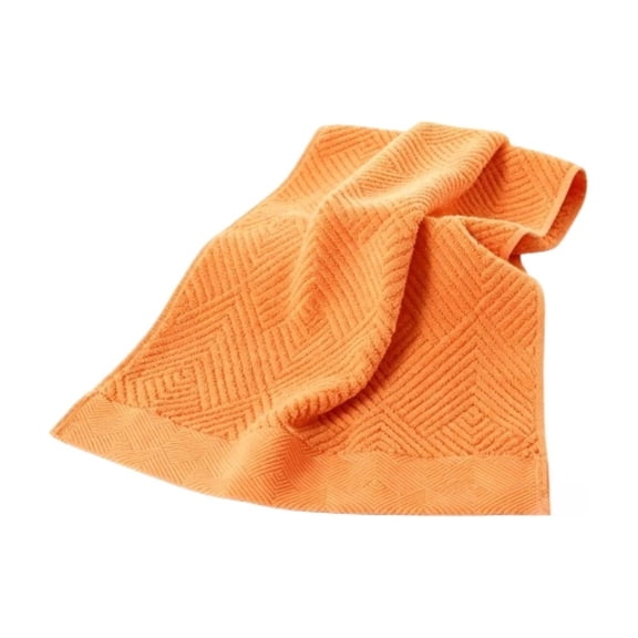 Hand Towels for Bedroom,13.7x29.5 Inch Striped Weave Bath Towels | Soft Absorbent Quick-Dry Cleaning Towels for Gym & Outdoor Running | Summer Kitchen Cleaning Towels,Orange