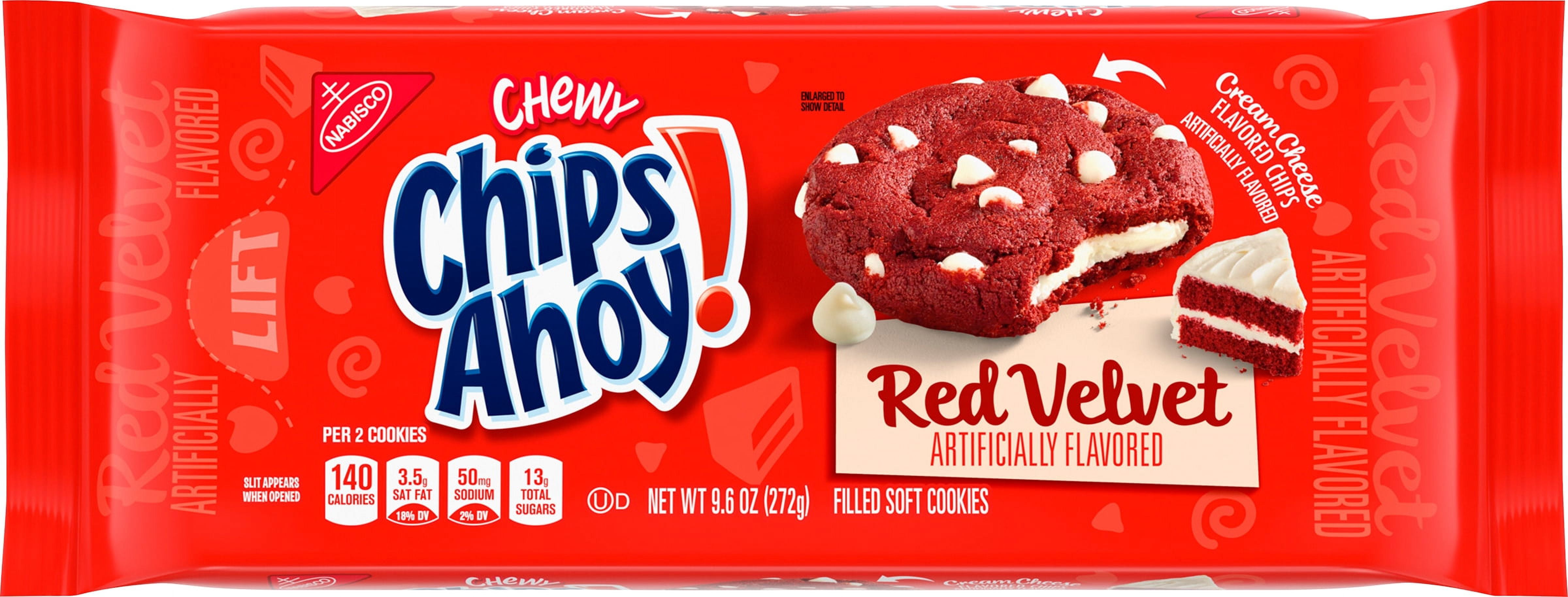 CHIPS AHOY! Chewy Red Velvet Cookies, 1 Pack (9.6 oz.)