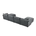thumbnail image 5 of Modern U Shape Modular Sectional Sofa Couch With Movable Ottomans and Pillows for Living Room Apartment Office, 5 of 13
