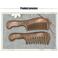 thumbnail image 2 of 2X Peine de Dientes Anchos de Sándalo Peine de Madera de Dientes Gruesos Portátil de Pelo Rizado Herramienta de Masaje Capilar Fina, 2 of 10