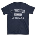 thumbnail image 1 of St. Francisville Louisiana Classic Established Men's Cotton T-Shirt, 1 of 1