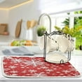 thumbnail image 6 of White Snowflake Dish Drying Mat Large for Kitchen Counter 18x24 In Reversible Merry Christmas Tableware Pad Dish Drainer Rack Mats Fast Absorbent Kitchen Accessories for Countertop Sink, 6 of 7