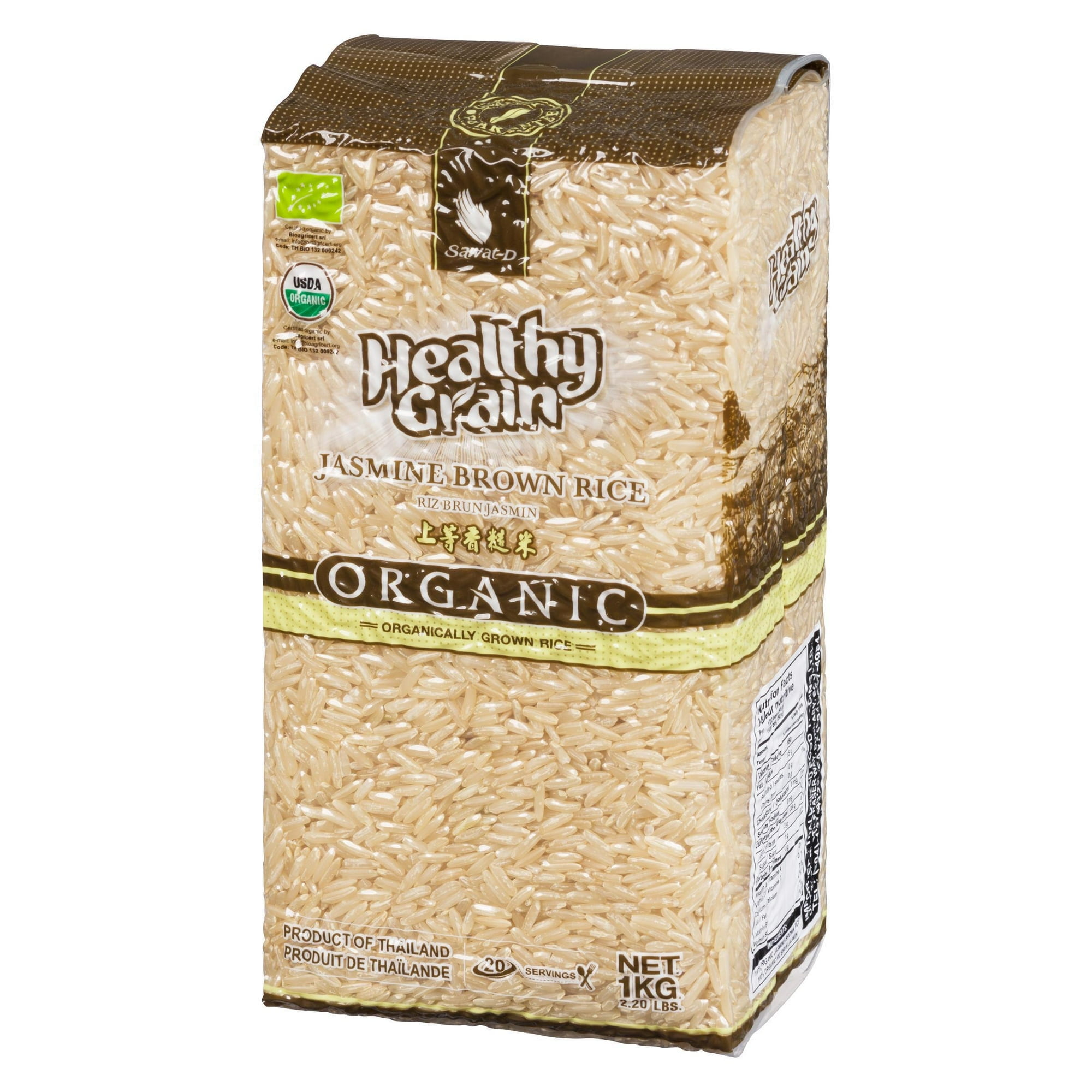 Sawat-D Healthy Grain Riz Brun Jasmin Biologique