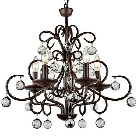 Jojospring Wrought Iron 5 Light Led Mini Chandelier Com Jojospring Wrought Iron 5 Light Led Mini Chandelier