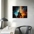 thumbnail image 4 of ONETECH  Canvas Wall Art, Music Water And Fire Guitar Wall Decor Print Painting Gift Wall Living Room Bedroom Home Office Decoration Painting 20x16in, 4 of 6
