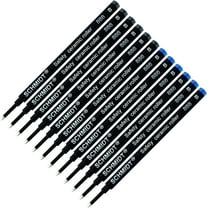 Schmidt 888 Safety Ceramic Rollerball Refill - Black, Blue Ink (Broad Tip 1.00mm) - Pack of 12