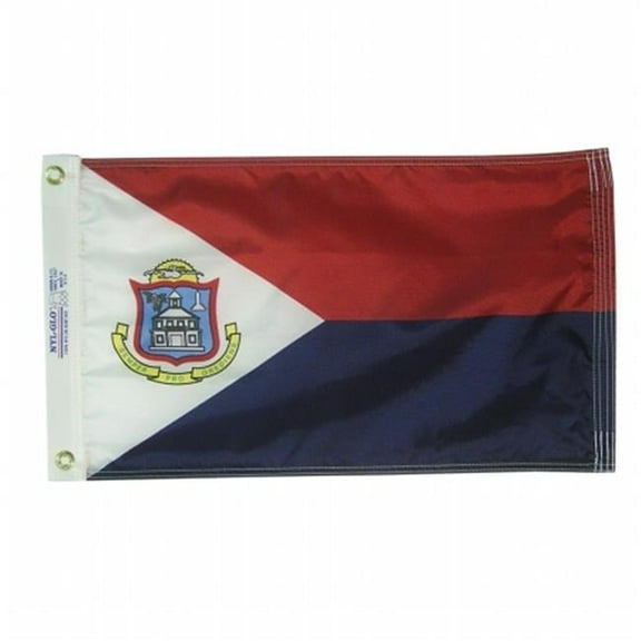 Annin Flagmakers 979630 12 x 18 in. Nylon-Glo Sint Maarten Flag