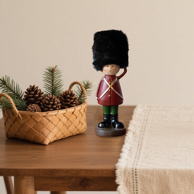 Figura de Cascanueces Navideño, Figura Decorativa de Mesa, Manualidades, Accesorios de Fotografía, Adorno de Resina, Figura de Cascanueces, Decoración Saludando