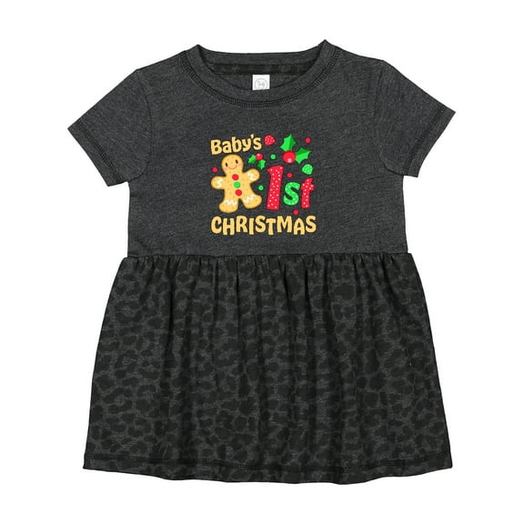 Inktastic Baby's First Christmas -gingerbread Cookie Girls Baby Dress