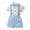 Light Blue, variant on Little Boys Gentleman Outfits Suits Set Infant Short Sleeve Shirt+Suspender Pants+Bow Tie Overalls Clothing Set Kids Colorful Clothes Light Blue 3-4 Years