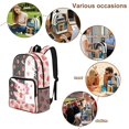 thumbnail image 5 of SEANATIVE Kids Clear Backpack PVC Transparent Backpacks See Through School Bookbag Lightweight Travel Clear Bag School Supplies for Boys Girls, Axolotl Strawberry Flower Pink, 5 of 7