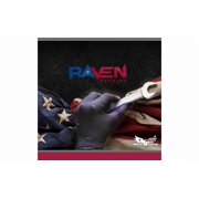 RAVEN Patriot 66483, 7 mil Nitrile Exam Grade Gloves, Powder Free, Size L, 100/Box