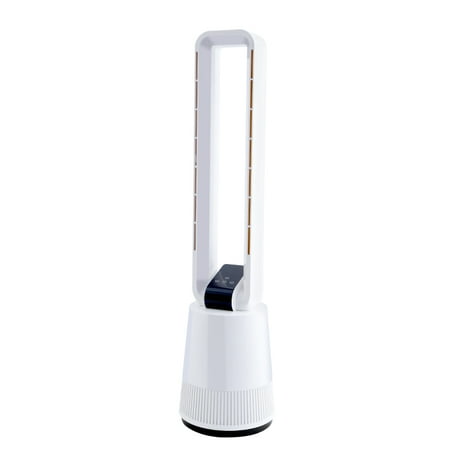 

KUIKUI Simple Deluxe 38 inch Tower Fan 3 Speeds & 15 Hours Timer 45 ° Oscillating Bladeless Fan with Remote Control Air Circulator Fan for Room White