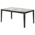 thumbnail image 4 of Stevie Rectangular Faux Marble Top Dining Table White and Black, 4 of 11