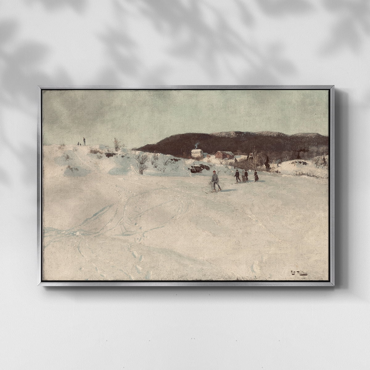 Vintage Landscape-CCLXXVI By Wexford Home Framed in Silver Wood Gallery Wrapped Canvas 17 in. x 25 in.