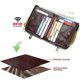 thumbnail image 5 of Cartera con tarjetero RFID para hombre, monedero pequeño de cuero auténtico con doble cremallera, bolsillo para monedas, bolso de mano para hombre, 5 of 5