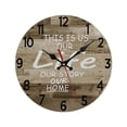 thumbnail image 1 of WREESH European Style Creative Wooden Living Room Bedroom Decoration Round Wall Clock, 1 of 3