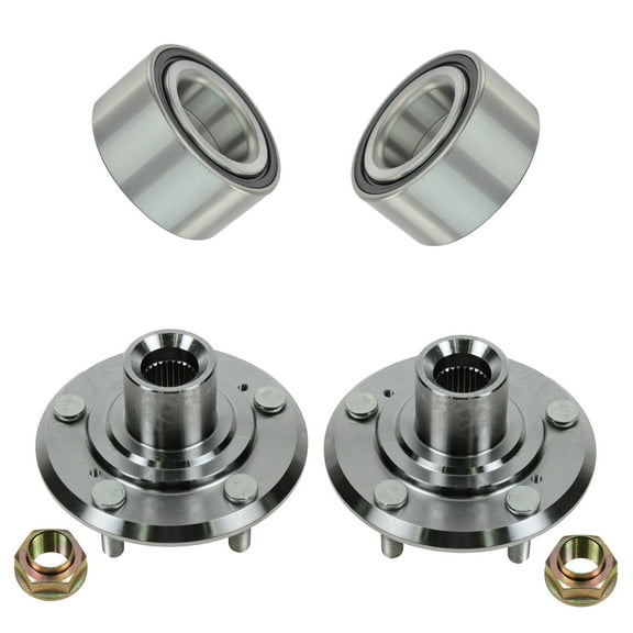 TRQ Front Wheel Hub & Bearing Kit Pair Set for Acura MDX Honda Pilot BHA53199