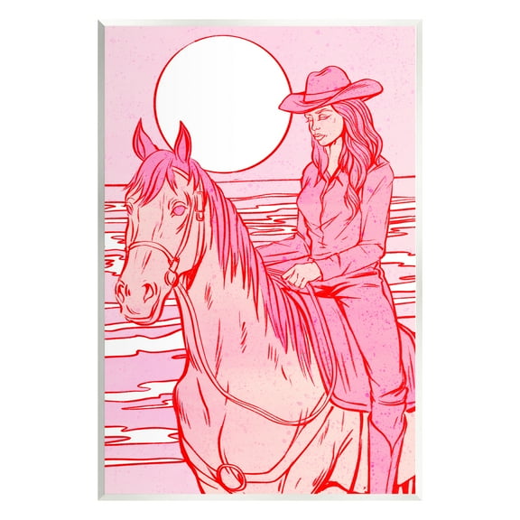 Stupell Industries Vintage Coastal Cowgirl Animals & Insects Painting Unframed Art Print Wall Art, 10 x 15