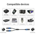 thumbnail image 5 of 50cm Professional Y-Splitter 3Pin Balanced Microphone Cable Male to Female Y Type Adapters Cord M to Two F Wire, 5 of 8