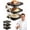 Black, variant on Multifunctional Foldable Vertical Plate Racks for Cabinet,Multi-Layer Dish & Prep Tray Storage Rack, Vegetable Plate Display Rack Organizer Dish, Compact and easy to store when folded (Black)