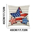 thumbnail image 4 of XMMSWDLA Patriotic Decor-Throw Pillow Covers 18x18 in,4th of July Pillow Case for Independence Day,Memorial Day,Veteran's Day,USA,American Summer Outdoor Red White Blue Decorations, 4 of 6