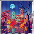 thumbnail image 1 of Vibrant Autumn Maple Leaves Shower Curtain - Full Moon Design, 1 of 5