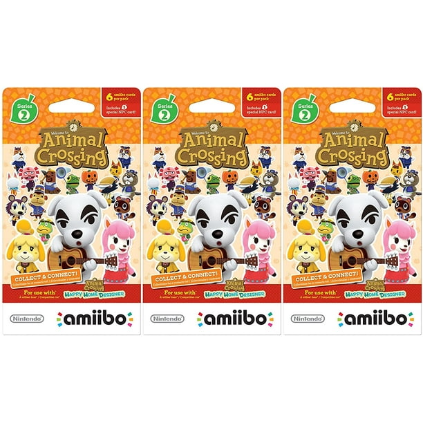 Animal Crossing Amiibo Cards 3 Pack Set Of Series 2 Nintendo Wii U Walmart Com Walmart Com