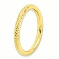 thumbnail image 3 of Sterling Silver Gold-Plated Cable Ring, 3 of 8