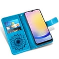 thumbnail image 5 of Asuwish Compatible with Samsung Galaxy A25 5G Wallet Phone Case and Tempered Glass Screen Protector Flip Credit Card Holder Stand Mandala Flower Cell Cover for A 25 25A SM-A256U Women Men Blue, 5 of 8