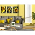 thumbnail image 6 of Sunflowers Canvas Wall Art Yellow Flowers Pictures Modern Florals Black and White Painting Framed for Bathroom Bedroom Kitchen Dinning Room Living Room Home Office Wall Décor, 12"x16"x3 Panels, 6 of 7