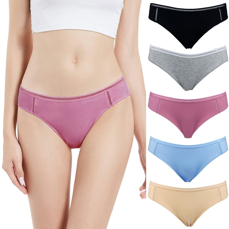 CHACKO Women's Underwear Plain Nickers Hosiery Cotton  Panties_Multicolour(Pack of 05)