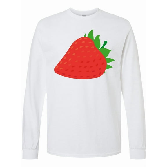 Inktastic Strawberry Fruit Long Sleeve T-Shirt