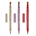 thumbnail image 1 of Dinheiro 3 pcs Dual End Lip Brush Retractable Lipstick Makeup Brush Tool Applicators,type:style2;, 1 of 5