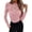 Pink, variant on Mesh Long Sleeve Tops for Women Lace Sheer Tight See Through Crew Neck Spring Fall 2026 Party Club Outfits