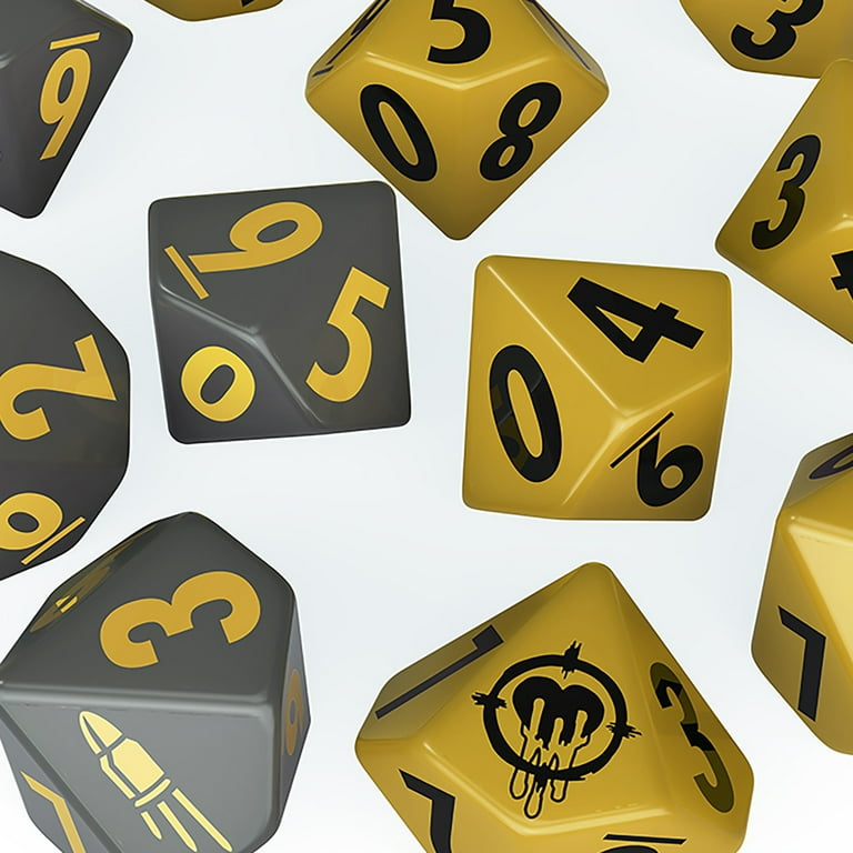 Modiphius Entertainment: Fallout Factions: Dice Sets - The Operators - 12 Engraved Dice, Tabletop Miniatures Game Accessory, Officially Licensed Modiphius Entertainment: Fallout Factions: Dice Sets - The Operators - 12 Engraved Dice, Tabletop Miniatures Game Accessory, Officially Licensed