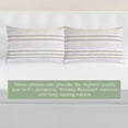 thumbnail image 6 of Elegant Comfort Ultra Soft Set of 2 Striped Pint Pillowcases - 1500 Series Hotel Quality Microfiber, Soft and Smooth Envelope Closure 2-Piece Pillow Covers - King, Traci Linen, 6 of 8