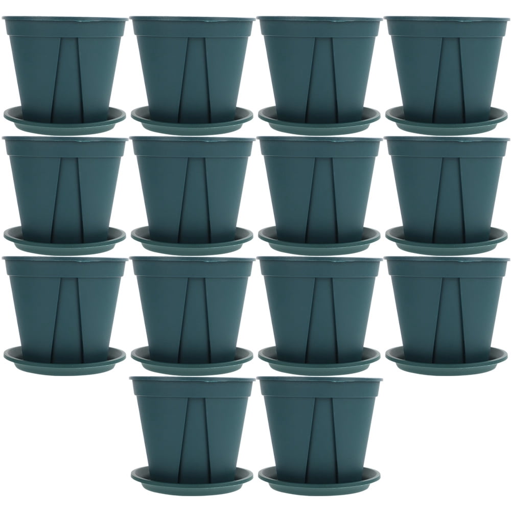 LEXSOMEO 14 Set Gardening Flower Pot Drainage Holes Flower Planter Flower Containers with Saucer