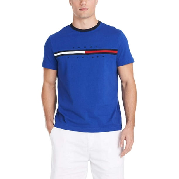 Camiseta Tommy Hilfiger para hombre, manga corta, cuello redondo, logotipo
