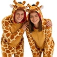 thumbnail image 3 of CVBCOS Adult Giraffe Halloween Unisex Costume Onesie Pajamas-Plush One Piece Cosplay Suit for Women and Men, 3 of 7