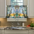 thumbnail image 2 of Yayeee Kitchen Curtains Tier Pair Light Filtering 27"x36" Rod Pocket Short Cafe Window Panel, Colorful Leaves, 2 of 7
