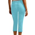 thumbnail image 5 of Drovellove Women's Plus Size Elastic Waist Hiking Pants with Pockets - Stretchy Cropped Pants for Spring and Summer, Regular Fit with Belt Loops for Outdoor Adventures, 5 of 8