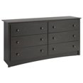 thumbnail image 1 of Wright Home Metal 6 - Drawers Dresser in Washed Black Finish, 1 of 3
