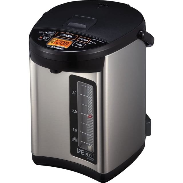 Caldera y calentador de agua Zojirushi 4.0L inoxidable negro
