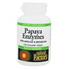 Natural Factors - Chewable Papaya Enzymes with Amylase & Bromelain - 120 Chewable Tablets