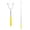 Yellow, variant on RXIRUCGD Barbecue Kebabs, 1-piece Stainless Steel For Outdoor Barbecue, U-shaped Barbecue Fork Extension, Wooden Handle