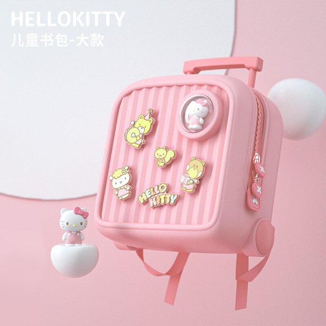 Sanrio Anime Hello Kitty Mochilas Moda Diy Kindergarten Schoolbag Student Cartoon Travel To Small Shoulders Bag Kids Gift hola suerte unisex