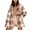 Khaki, variant on Meichang Shacket Jacket Women Plaid Long Sleeve Shirts Flannel Lapel Button Down Casual Tartan Coats Fall Boyfriend Blouse