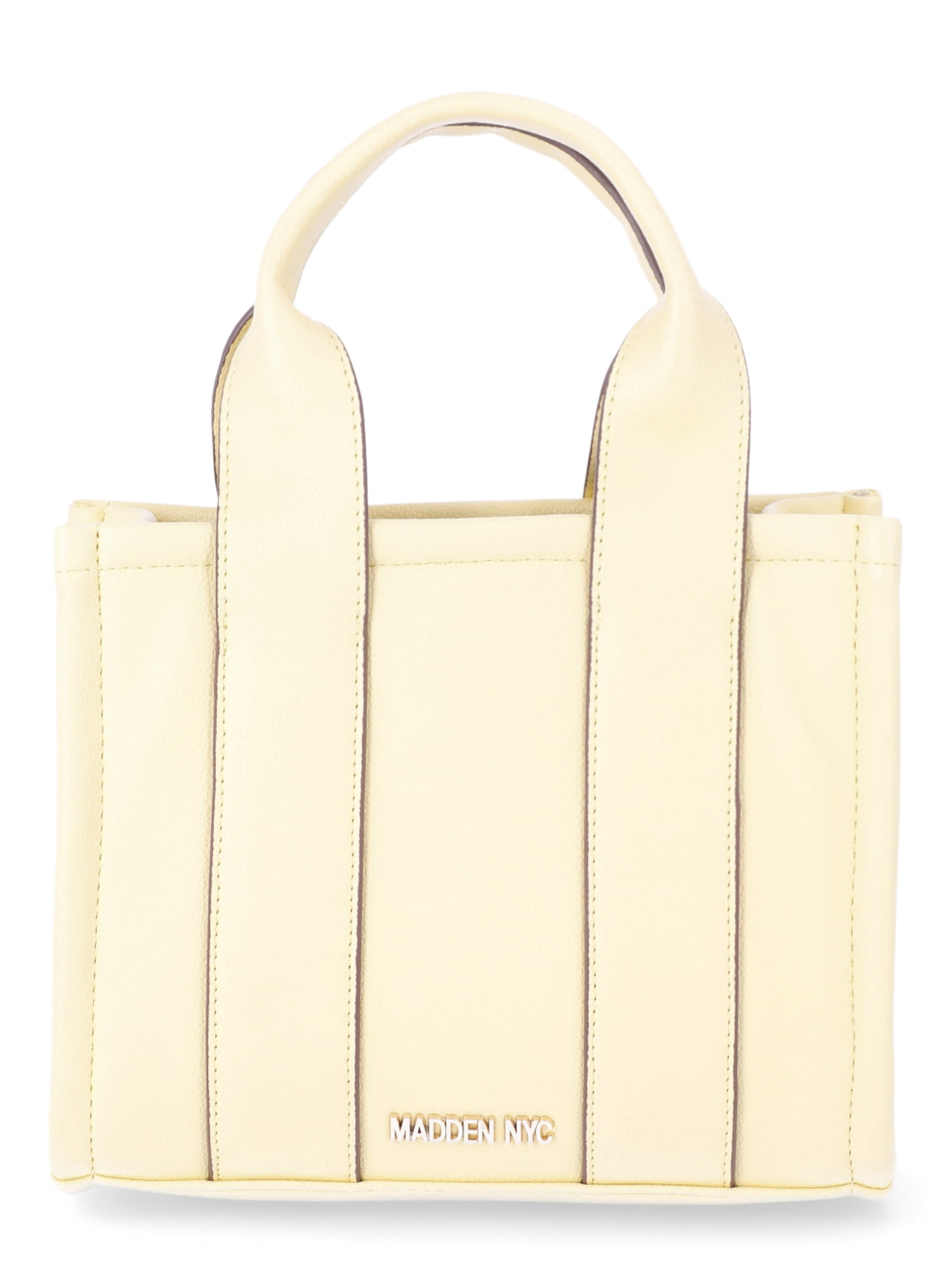 Madden NYC Women's Double Handle Tote Handbag, Butter Yellow